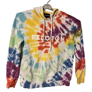 Spiritual Gangster x Peloton Tie Dye Hoodie Sweatshirt Size L Pullover Preppy